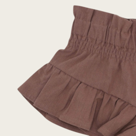 RUFFLE SHORTS PEARL OLD MAUVE