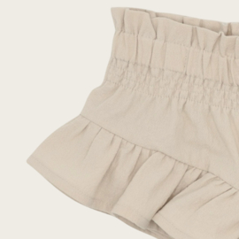 RUFFLE SHORTS PEARL LIGHT BEIGE