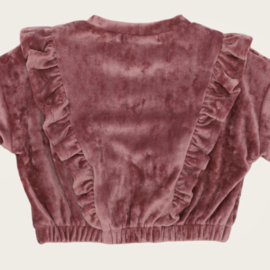 CROPPED SWEATER BILLI VELVET OLD PINK