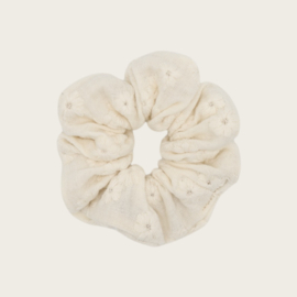 SCRUNCHIE FLOWERS ECRU