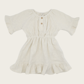 DRESS SOLANGE FLOWERS ECRU