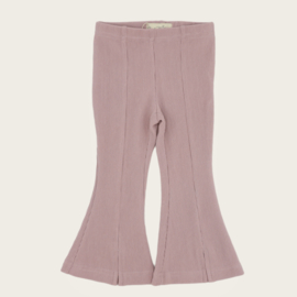 FLAREPANTS NOLA FINE RIB JERSEY OLD PINK