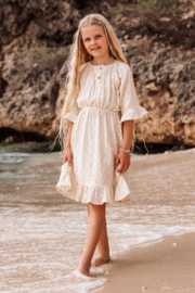 DRESS SOLANGE FLOWERS ECRU