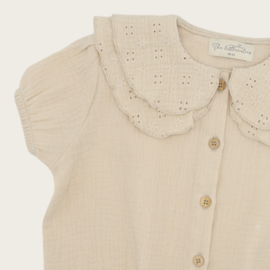 BLOUSE NALANI FLOWERS LIGHT BEIGE
