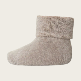 MP DENMARK | COTTON BABY SOCK| LIGHT BROWN MELANGE