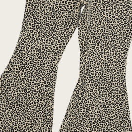 FLAREPANTS LEOPARD SAND