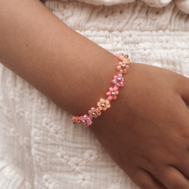 ARMBANDJE FLOWERS BUBBLEGUM