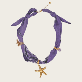 BANDANA KETTING PURPLE STARFISH