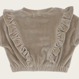 CROPPED SWEATER BILLI VELVET BEIGE