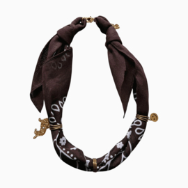 Bandana ketting | Chocolate Brown