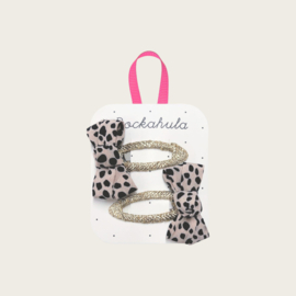 ROCKAHULA | LEOPARD LOVE TWISTY BOW CLIPS