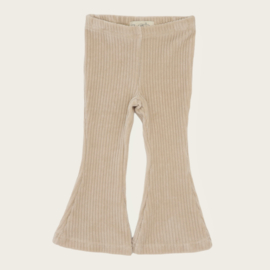 FLAREPANTS RIB LIGHT BEIGE