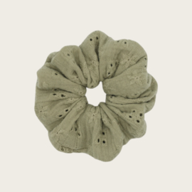 SCRUNCHIE FLOWERS OLIVE