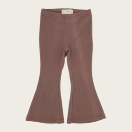 FLAREPANTS FINE RIB OLD MAUVE