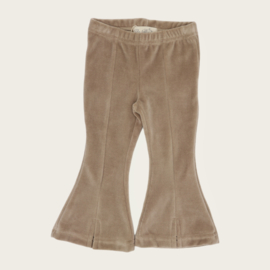 FLAREPANTS NOLA NICKY VELOURS BEIGE