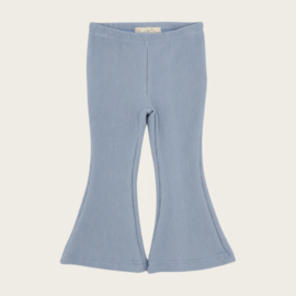 FLAREPANTS FINE RIB VINTAGE BLUE