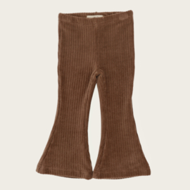 FLAREPANTS RIB LIGHT BROWN