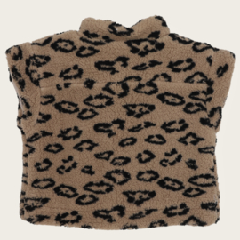 GILET NEVA TEDDY LEOPARD BEIGE