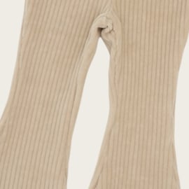 FLAREPANTS RIB LIGHT BEIGE