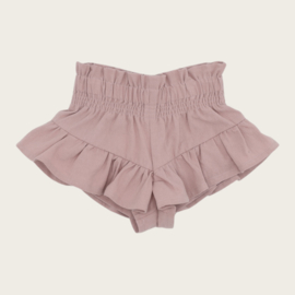 RUFFLE SHORTS PEARL OLD PINK