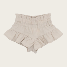 RUFFLE SHORTS PEARL LIGHT BEIGE
