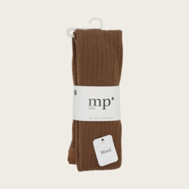MP DENMARK | WOOL RIB TIGHTS | PEACAN PIE