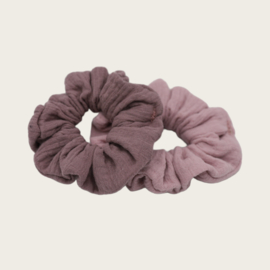 SCRUNCHIE SET OLD MAUVE & OLD PINK