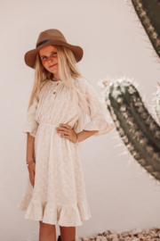 DRESS SOLANGE FLOWERS ECRU