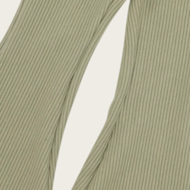 FLAREPANTS FINE RIB OLIVE
