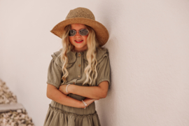 BLOUSE NALANI FLOWERS OLIVE
