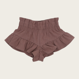 RUFFLE SHORTS PEARL OLD MAUVE