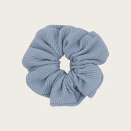 SCRUNCHIE FINE RIB VINTAGE BLUE