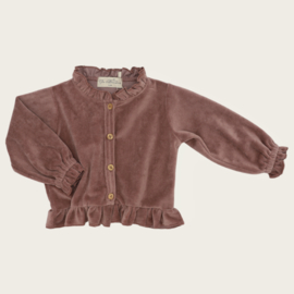 CARDIGAN BO NICKY VELOURS OLD MAUVE