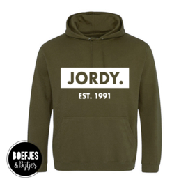 HEREN HOODIE - NAAM + JAAR