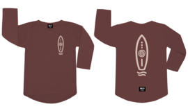 LONGBOARD LONGSLEEVE - CHERRY BROWN