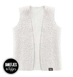 GILET BOUCLÉ RAW - WIT