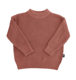 KNITTED SWEATER - BRICK
