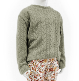 CABLE SWEATER - DUSTY GREEN