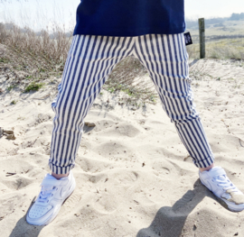 STRIPED CHINO - JEANS BLUE