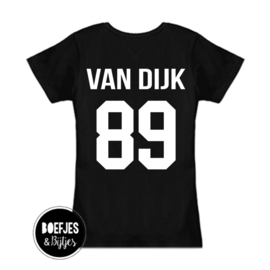 DAMES SHIRT  - ACHTERNAAM + RUGNUMMER