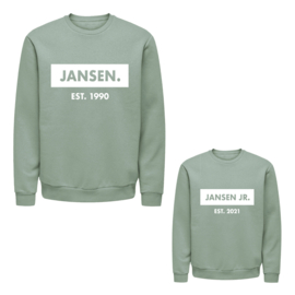 TWINNING SWEATERS - NAAM + JAARTAL: