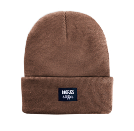 FIJN GEBREIDE BEANIE - CARAMEL