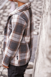 CHECKED VEST - BROWN