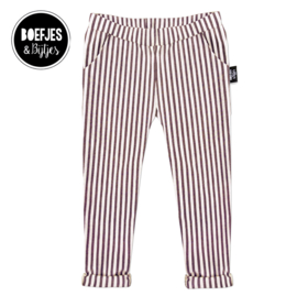 STRIPED CHINO - ROSEWOOD