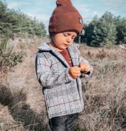 CHECKED VEST - GREY