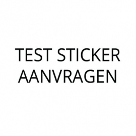 TEST STICKER AANVRAGEN