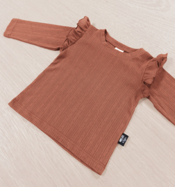 LONGSLEEVE RUFFLE - CARAMEL