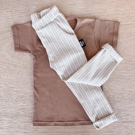 SKINNY CHINO - DUBBELE BEIGE KRIJTSTREEP