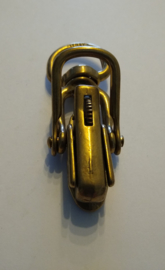 musketon brons met Quick release vaste lus voor wandellijn en vaste lus voor halsband vergrendelbaar