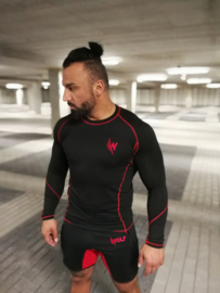 Orion Comperssion Long Sleeve – Black/Red